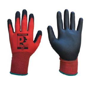 PredRuby Pu palm glove size 9 (pack of 10)