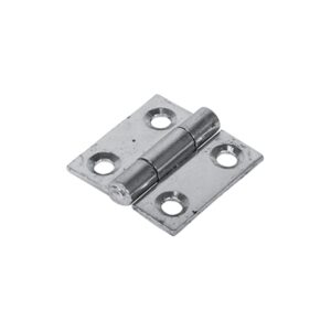 25mm x 25mm Veto Pair of Butt Hinges - Fixed Pin - Steel - Zinc (Per Pair)