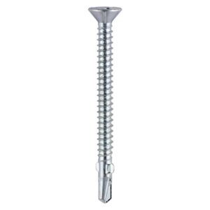 5.5 x 100 Wing-Tip Self-Drilling Screws - PH - For Timber to Light Section Steel - Zinc (Box of 100)